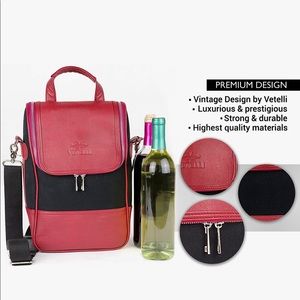 Gorgeous Vetelli Leather wine bag NWT
